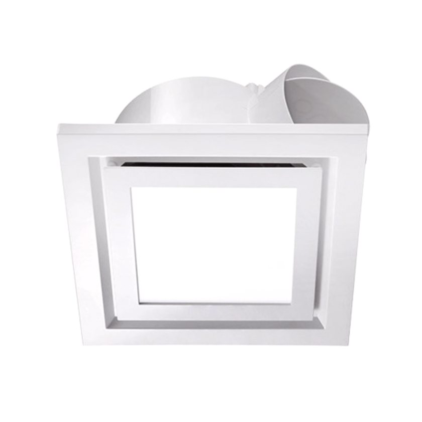 AIRBUS 250 - SQUARE LOW PROFILE EXHAUST FAN WITH LIGHT - Rapid LED